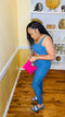 Cut it off- two piece legging set (denim)